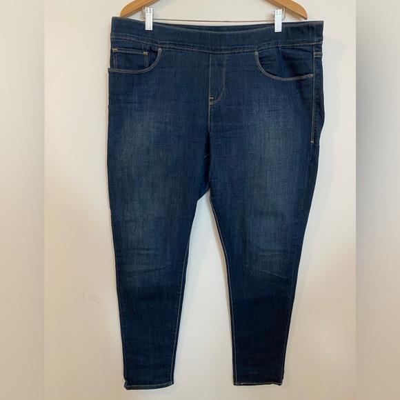 LEVI'S PULL ON DENIM LEGGINGS - DARK WASH - PLUS SIZE 18 - Picture 4 of 12